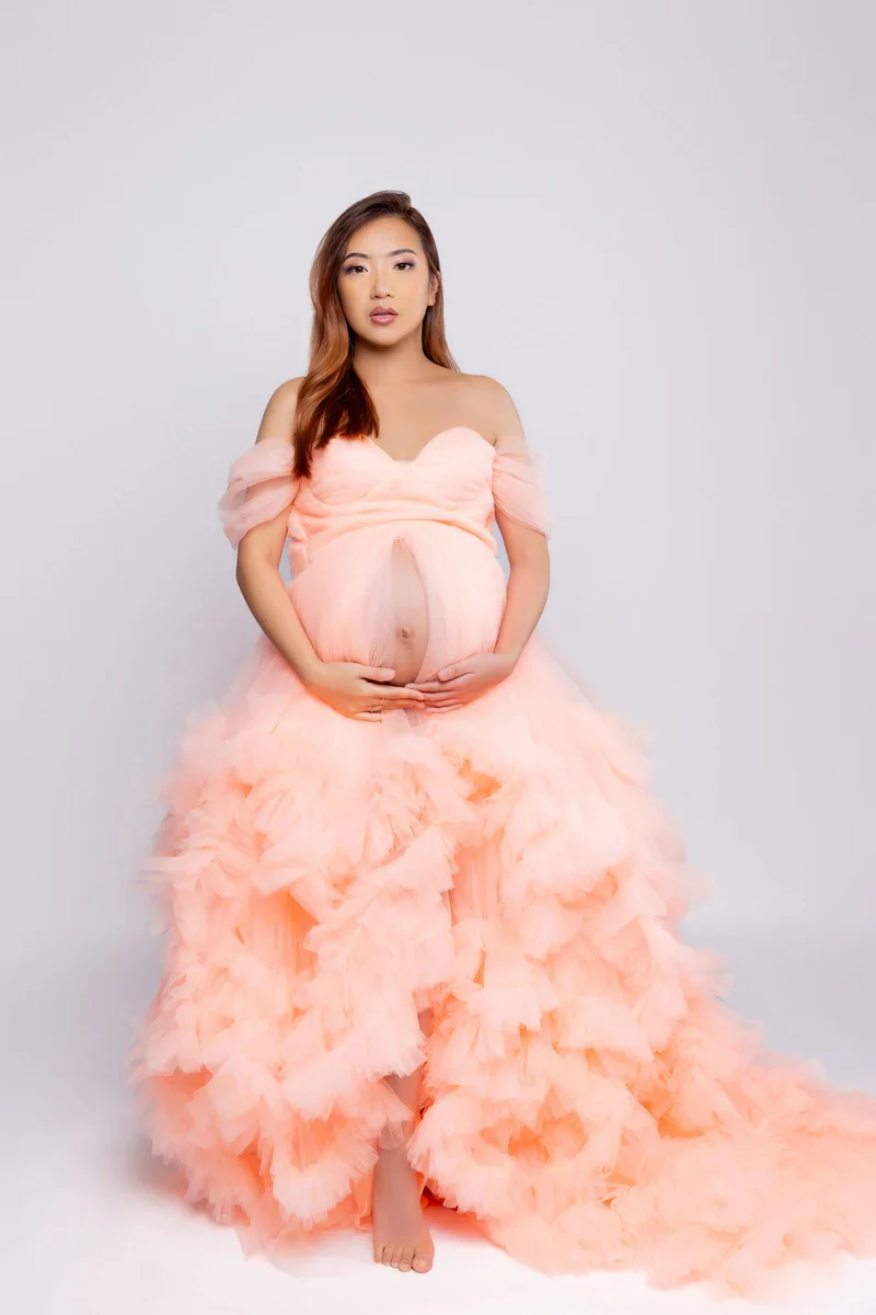 Kate Fantasy Pink Lace Maternity Photoshoot Dress
