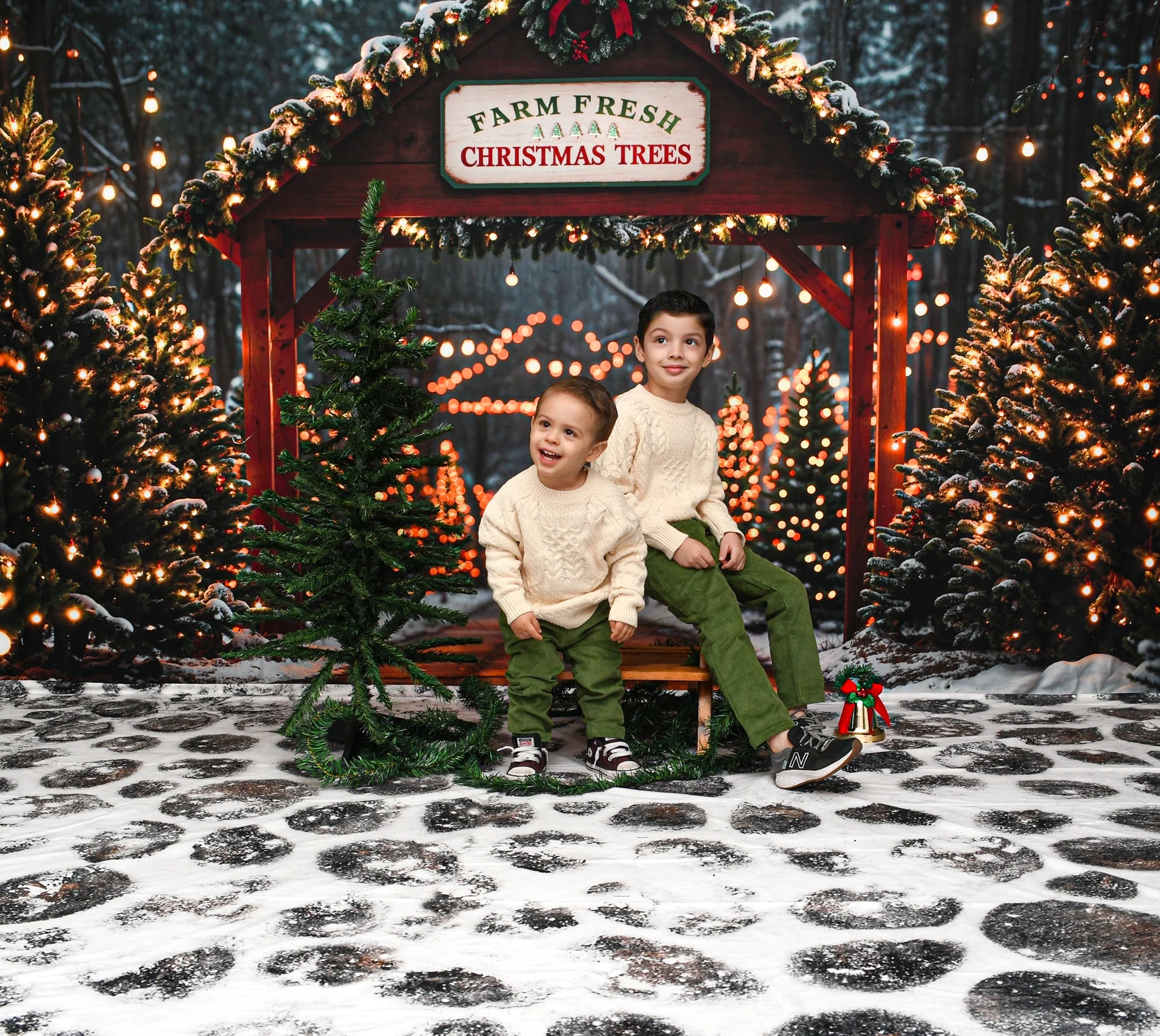 Kate Farm Fresh Christmas Trees Backdrop Designed by Emetselch