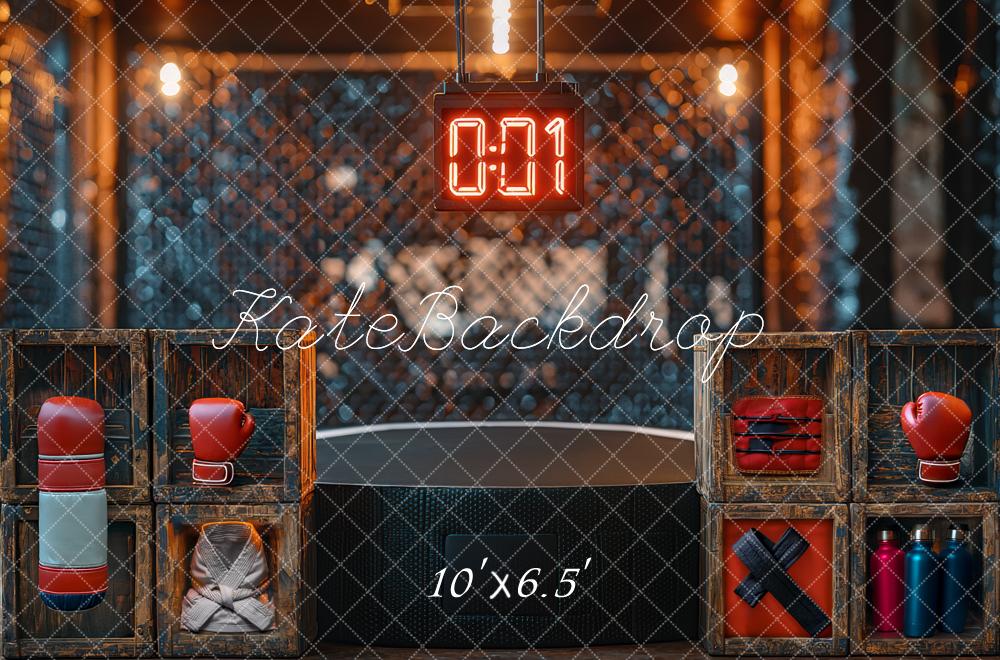 Kate Father's Day Boy Boxing Gym Sports Backdrop Designed by Mini MakeBelieve - Image 4