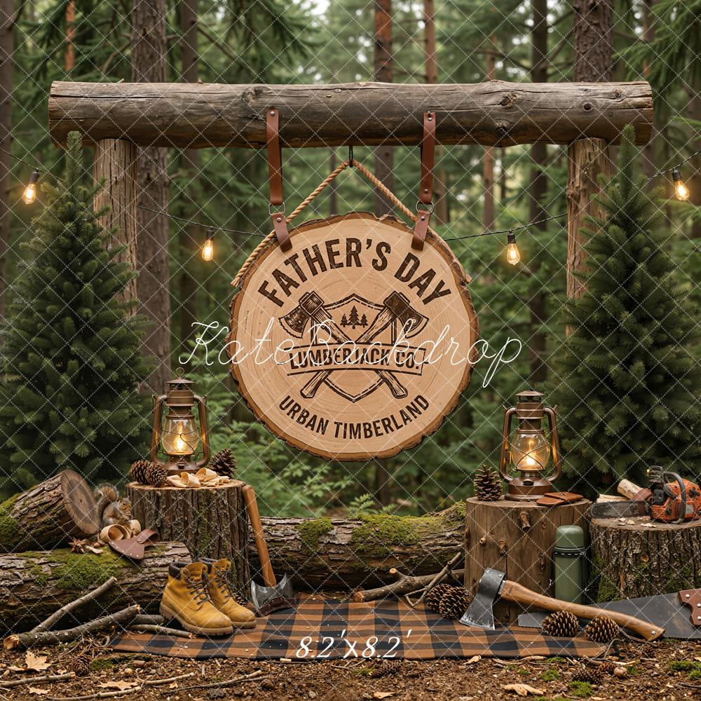 Kate Father's Day Lumberjack Forest Tools Backdrop Designed by Emetselch - Image 5