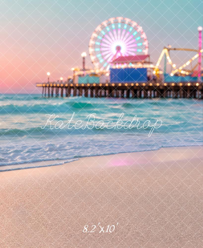 Kate Ferris Wheel Beach Pier Pastel Backdrop Designed by Chain Photography - Image 6