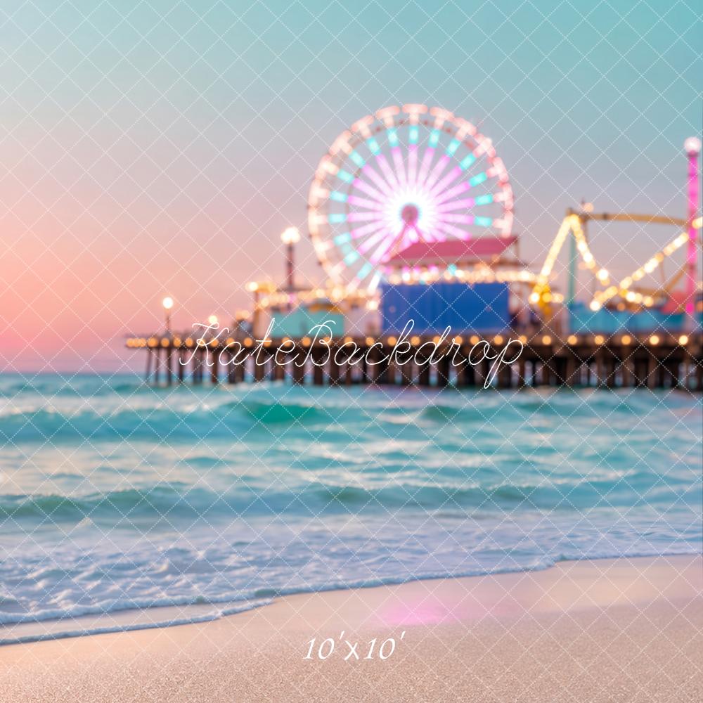 Kate Ferris Wheel Beach Pier Pastel Backdrop Designed by Chain Photography - Image 7