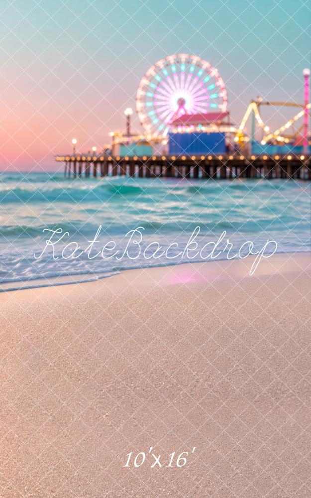 Kate Ferris Wheel Beach Pier Pastel Backdrop Designed by Chain Photography - Image 9
