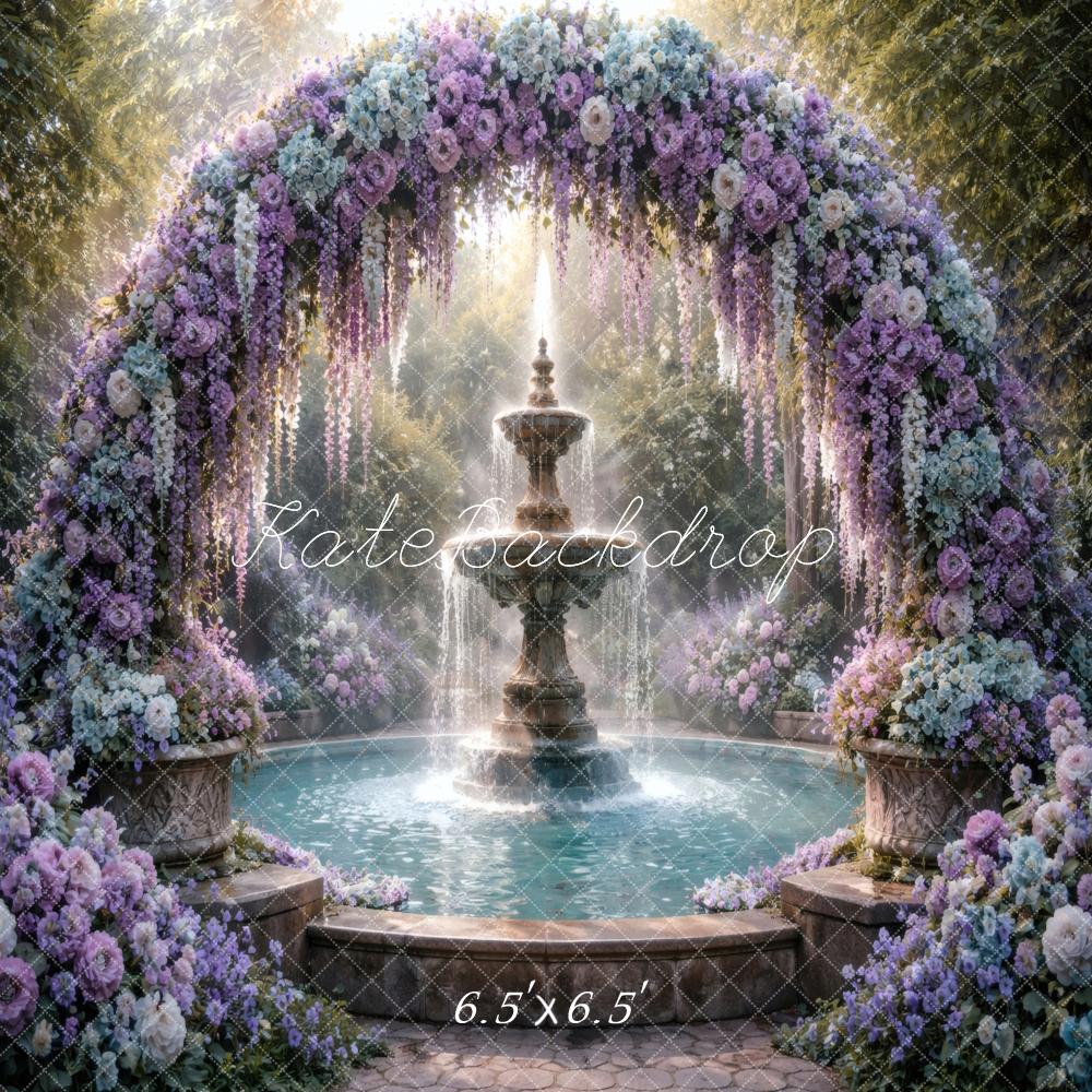 Kate Floral Arch Fountain Garden Backdrop Designed by Vertigo Productions - Image 2