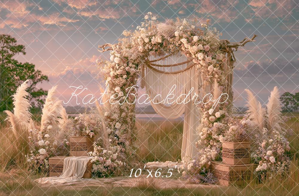 Kate Floral Arch Pampas Gras Backdrop Designed by Angela Marie Photography - Image 4