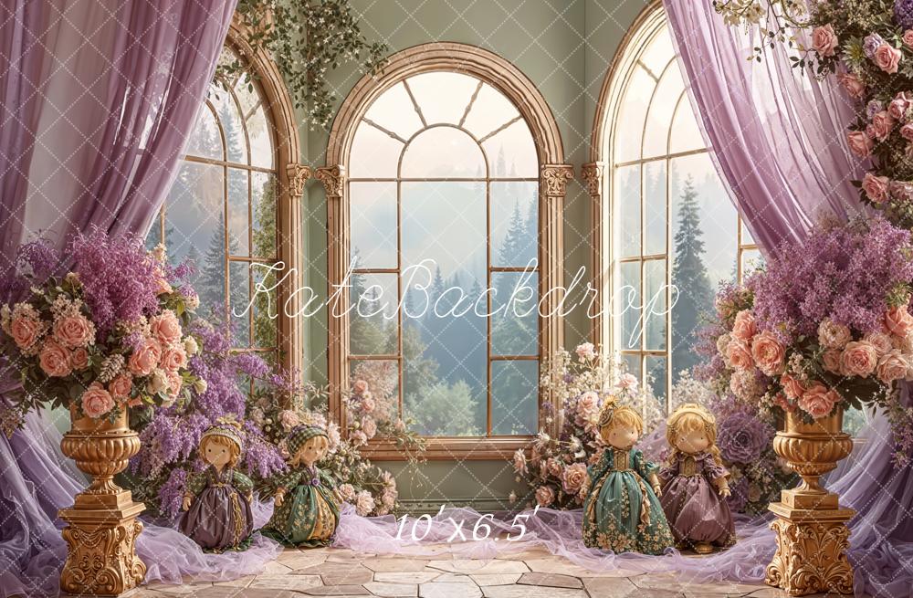 Kate Floral Arch Window Dolls Victorian Backdrop Designed by Emetselch - Image 4