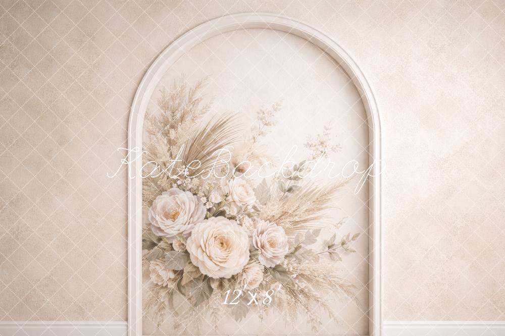 Kate Floral Beige Boho Wall Backdrop Designed by Megan Leigh Photography - Image 8