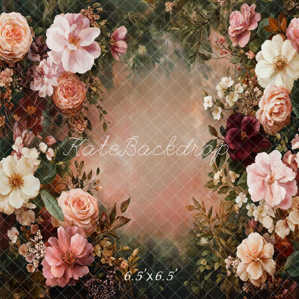 Kate Floral Border Vintage Backdrop Designed by GQ - Image 2