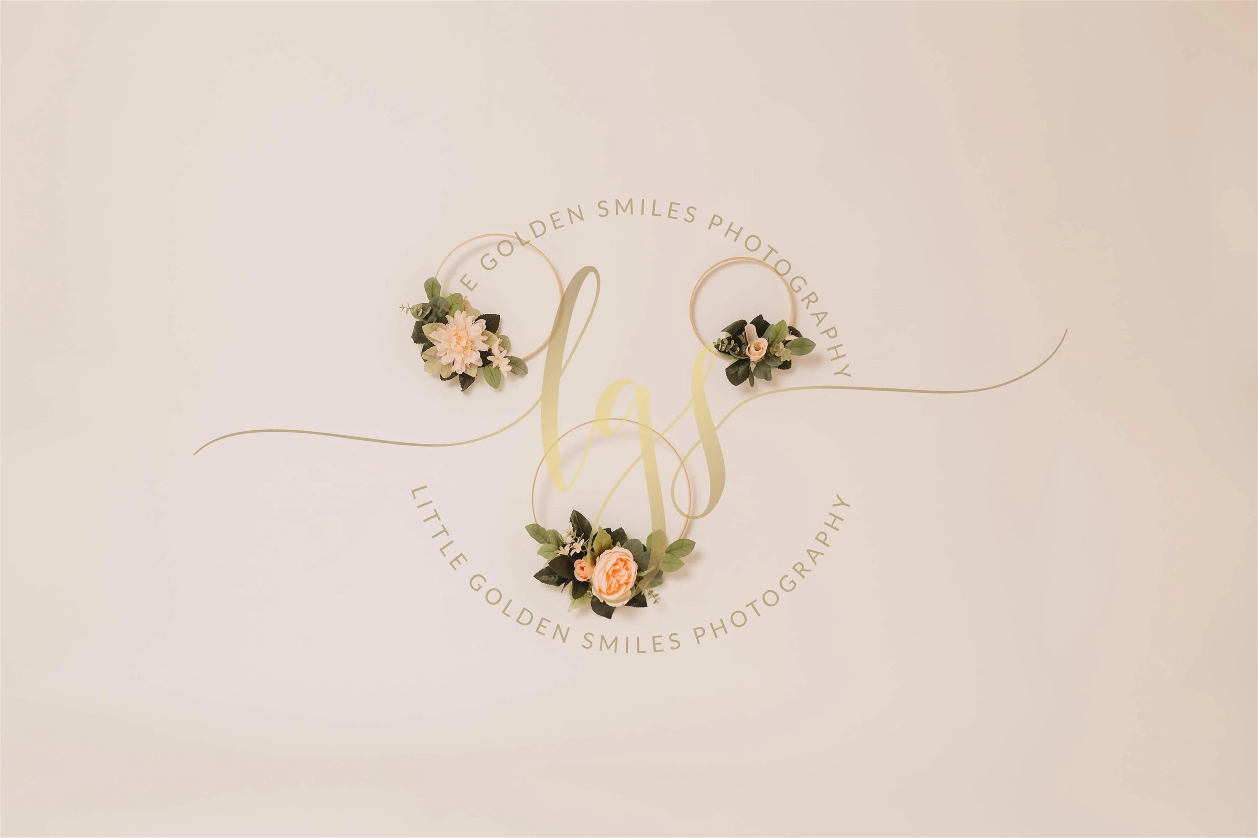 Kate Floral Hoops in White Backdrop Designed By Little Golden Smiles Photography