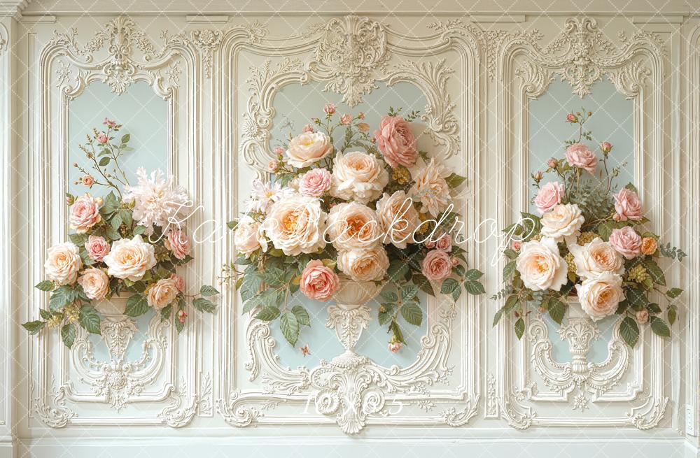 Kate Floral Ornate Vintage Wall Fleece Backdrop Designed by Chain Photography - Image 2