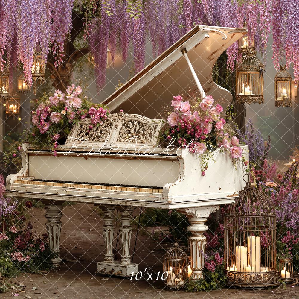 Kate Floral Piano Lanterns Wisteria Backdrop Designed by Emetselch - Image 7