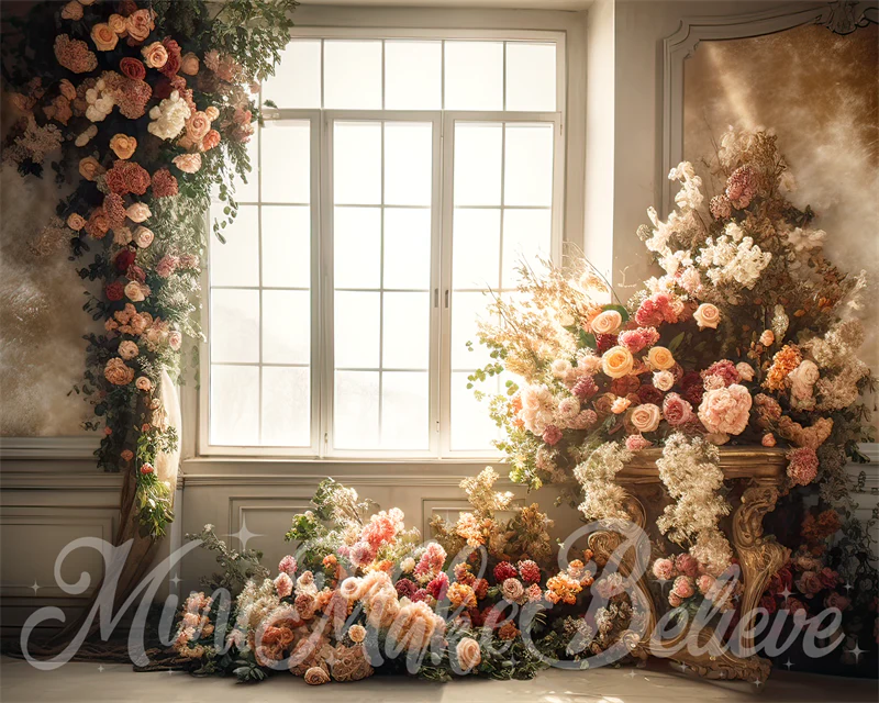 Kate Floral Window Vintage Backdrop Designed by Mini MakeBelieve - Image 4