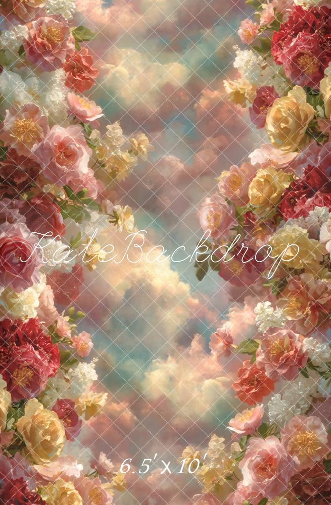 Kate Flower Arch Clouds Pastel Fleece Backdrop Designed by GQ - Image 2