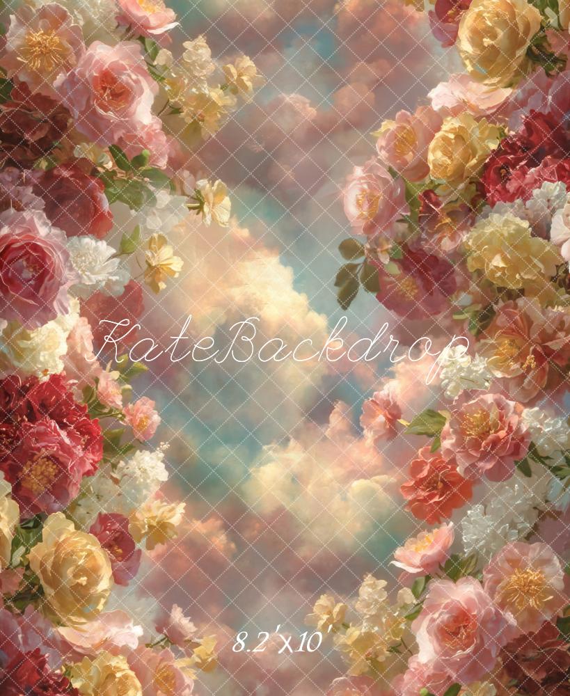 Kate Flower Arch Clouds Pastel Fleece Backdrop Designed by GQ - Image 3