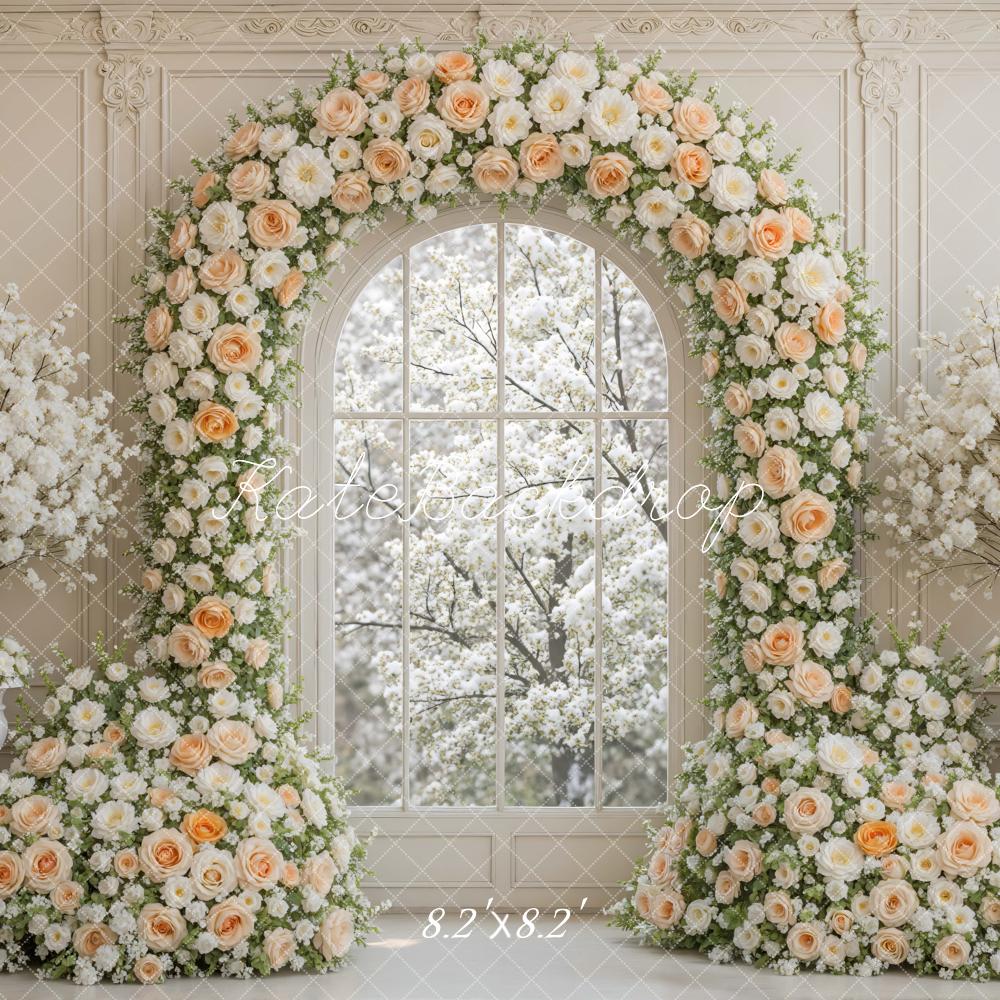 Kate Flower Arch Cream Blossom Window Backdrop Designed by Mini MakeBelieve - Image 5