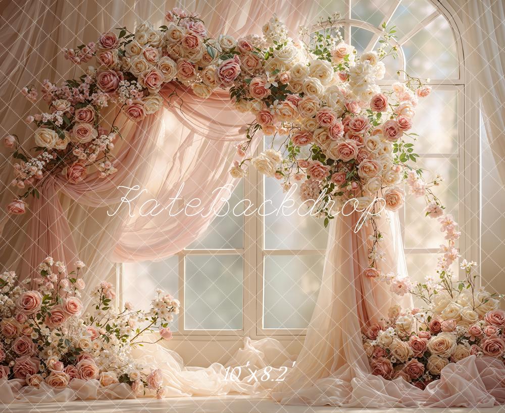 Kate Flower Arch Drapes Window Roses Backdrop Designed by Emetselch - Image 6