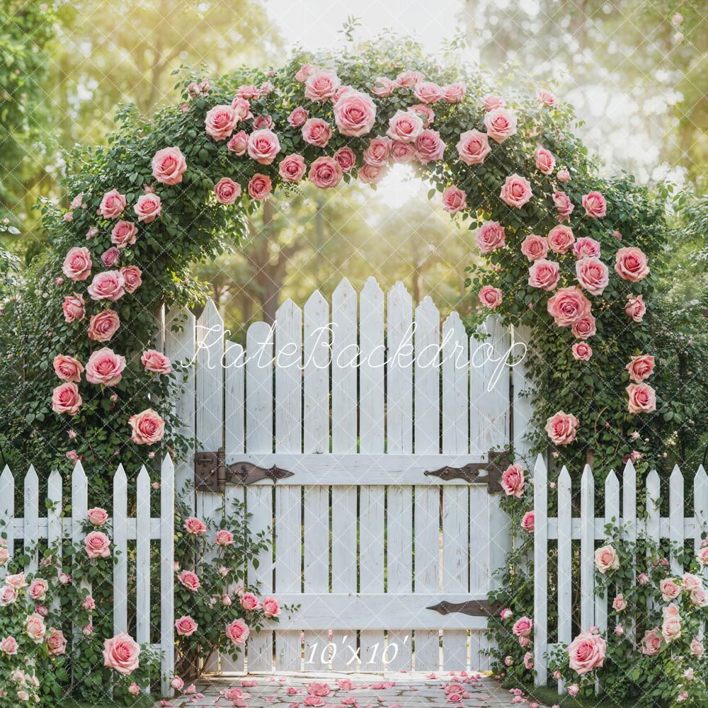 Kate Spring Garland White Gate Garden Backdrop Designed by Emetselch - Image 7