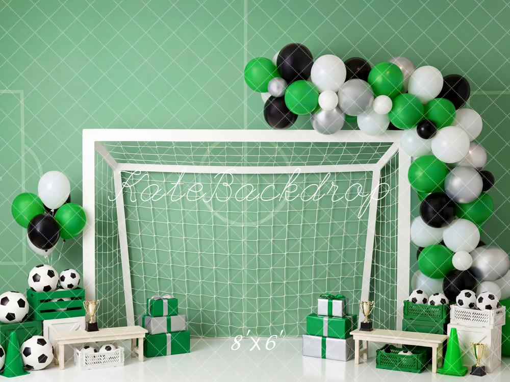 Kate Football Goal Balloons Presents Green Fleece Backdrop Designed by Patty Robert