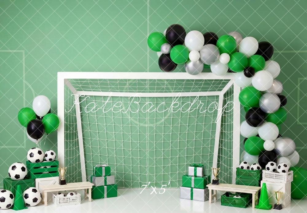 Kate Football Goal Green Balloons Backdrop Designed by Patty Robert