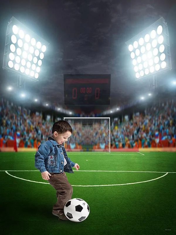 Kate Football Match Sports Field Backdrop for Children Photography