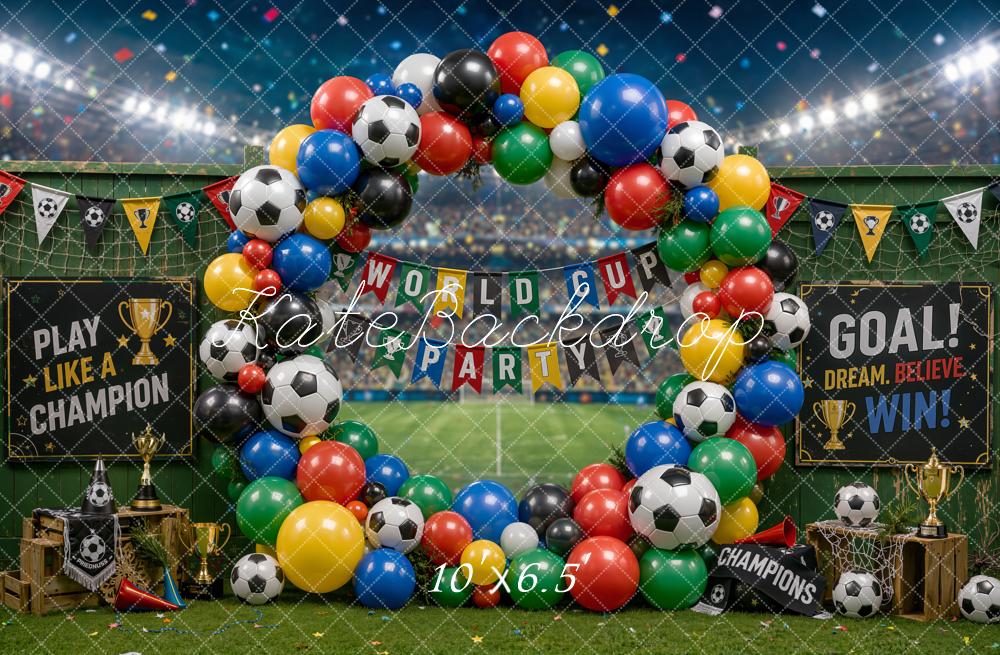Kate Football Stadium Balloon Arch Backdrop Designed by Chain Photography - Image 4