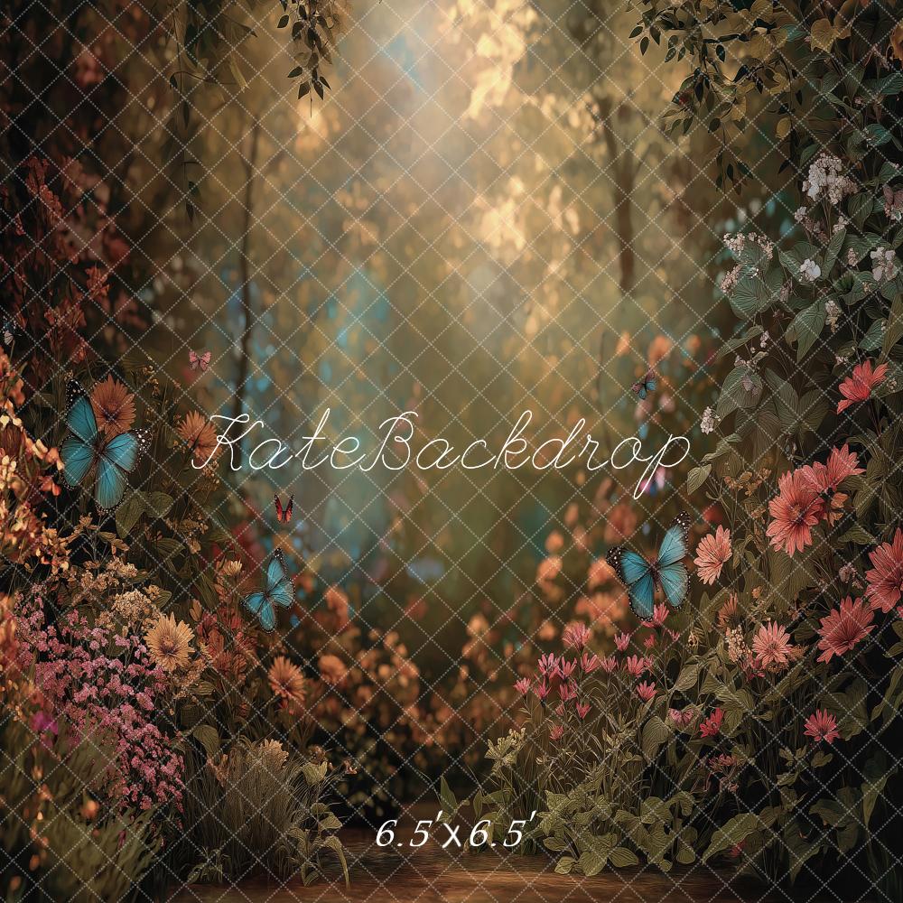 Kate Forest Butterflies Sunlight Backdrop Designed by Angela Marie Photography - Image 2