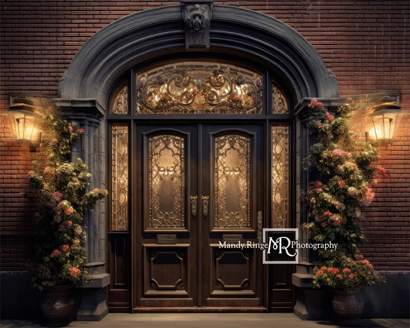 Kate Front Door Flowers Night Backdrop Designed by Mandy Ringe Photography - Image 6