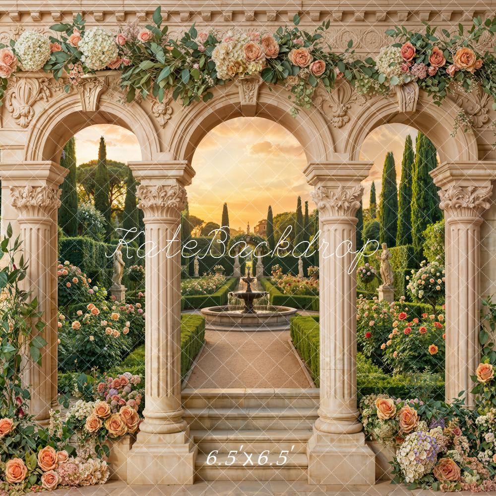 Kate Spring Garden Columns Floral Archway Backdrop Designed by Emstselch - Image 2