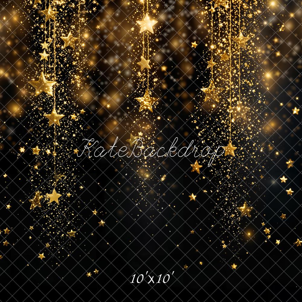 Kate Gold Glitter Stars Sparkle Backdrop Designed by Kate Image - Image 7