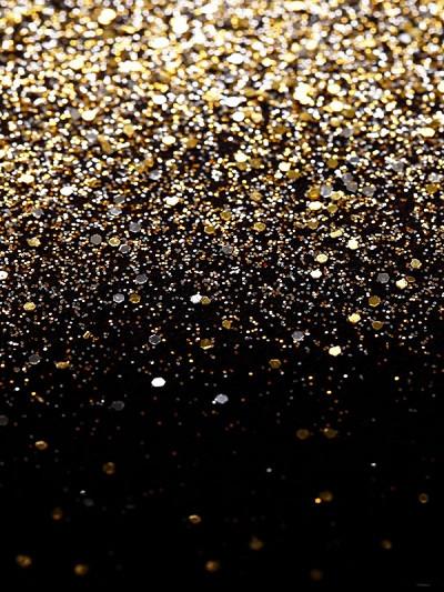 Kate Golden Glitter And Black Glitter Backdrop For Party Photography