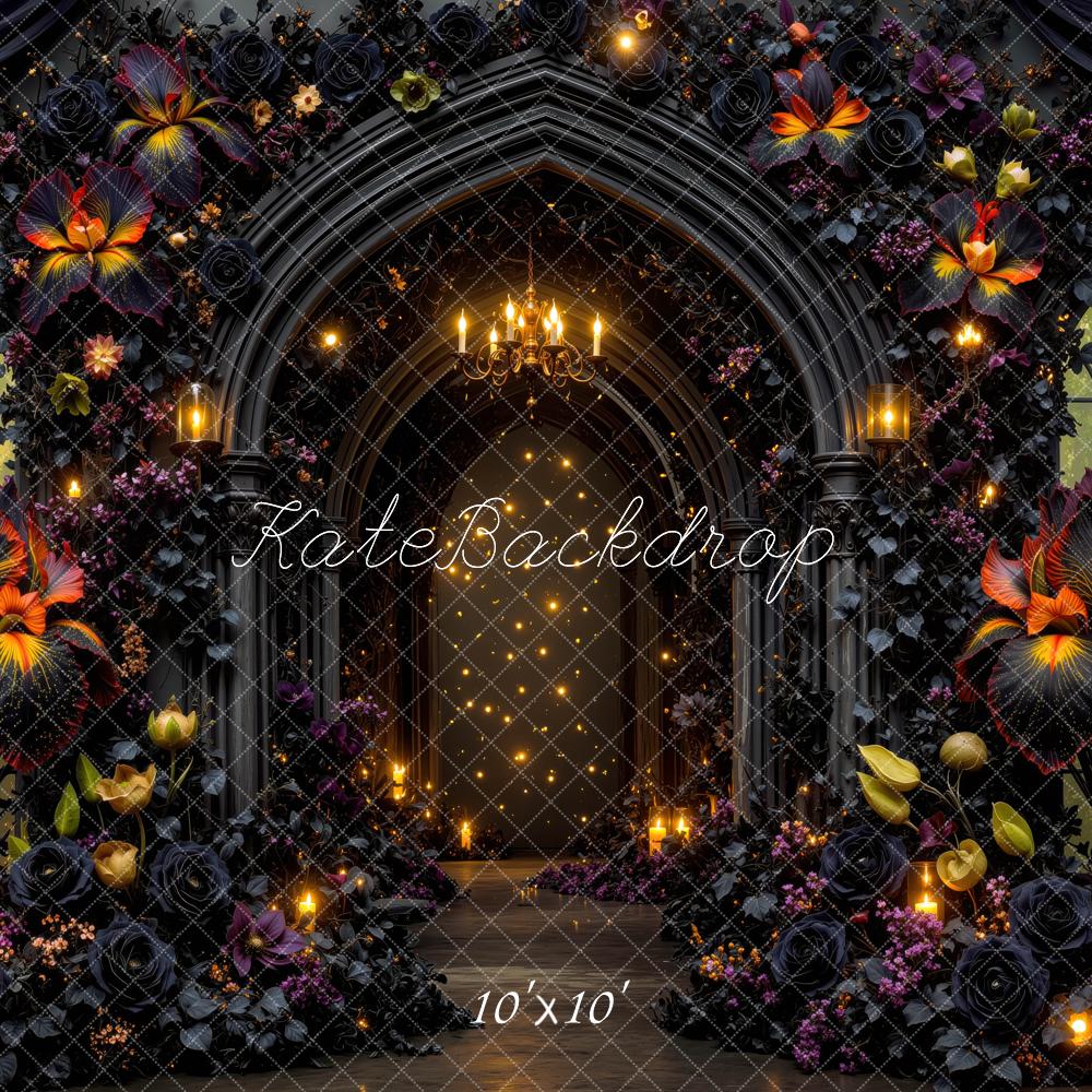 Kate Gothic Floral Candlelight Backdrop Designed by Mini MakeBelieve - Image 7