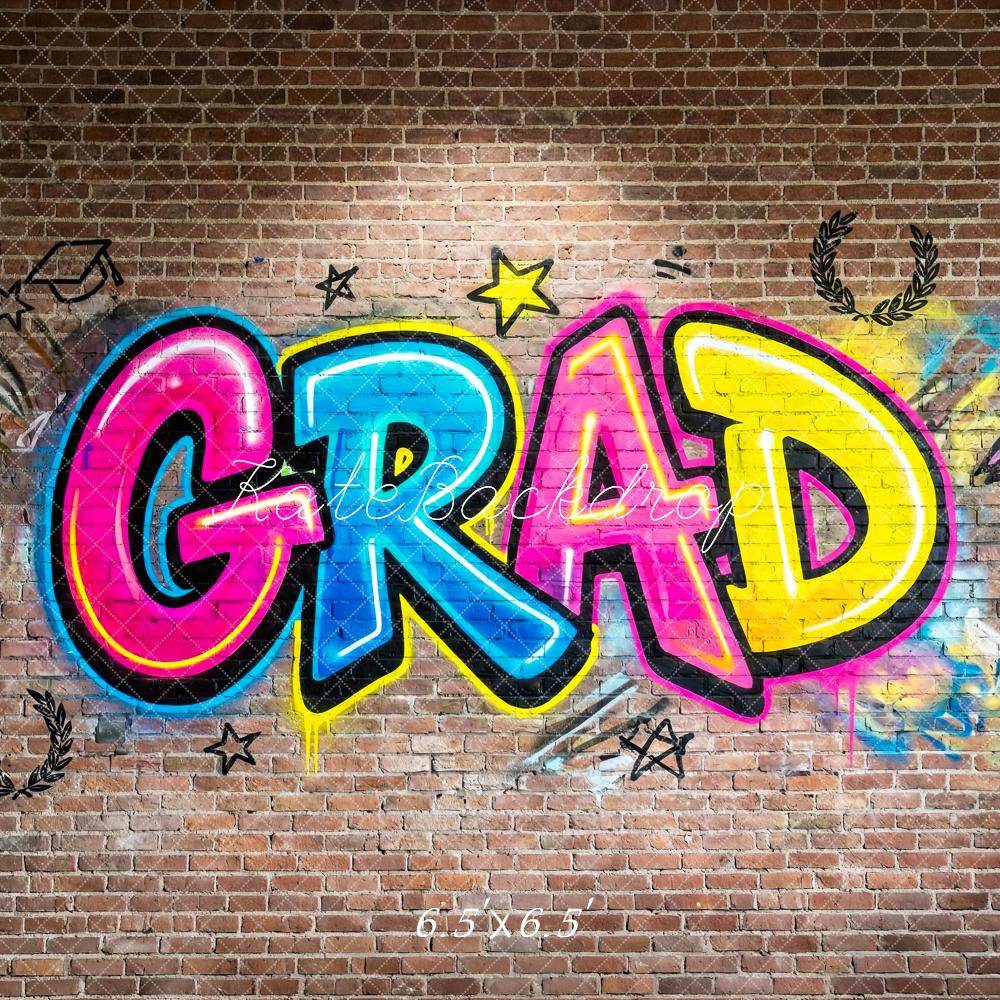 Kate Graduation Graffiti Brick Wall Backdrop Designed by Patty Robert - Image 2