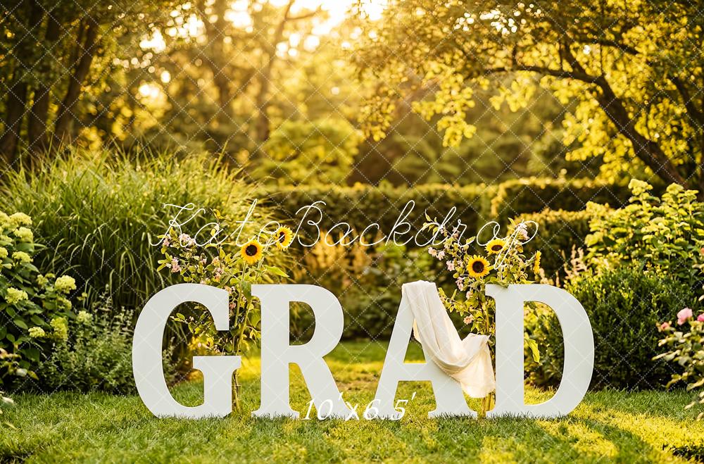 Kate Graduation Letters Sunflowers Garden Fleece Backdrop Designed by Patty Robert - Image 2