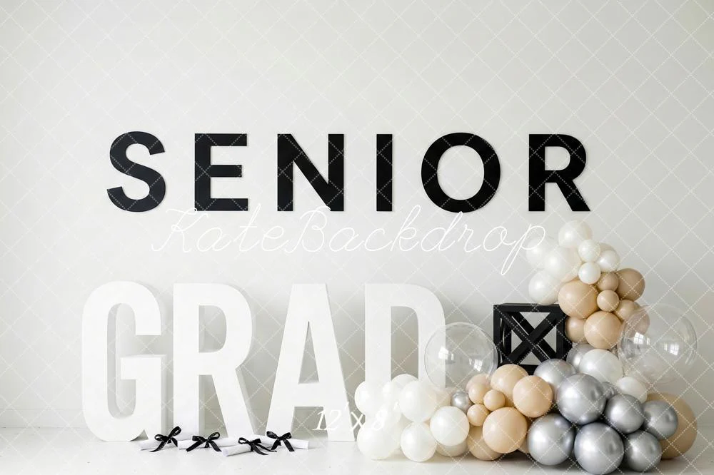 Kate Graduation SENIOR Balloons Letters Fleece Backdrop Designed by Patty Robert - Image 4