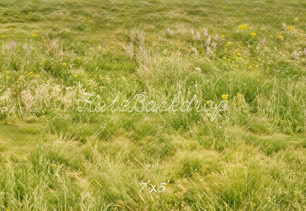 Kate Green Meadow Grass Floor Backdrop Designed by Emetselch