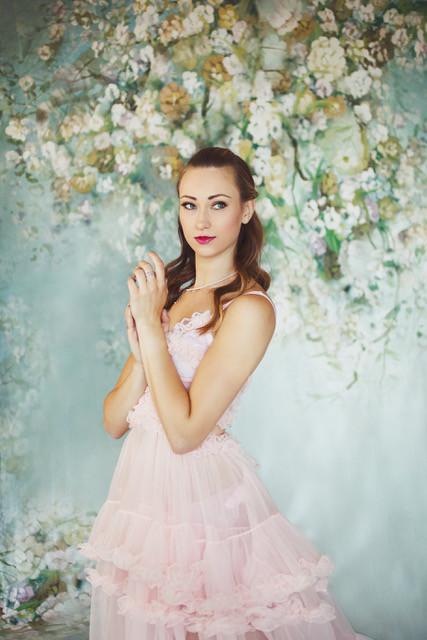 Kate Green Spring White Flowers Backdrop for Photography - Image 4