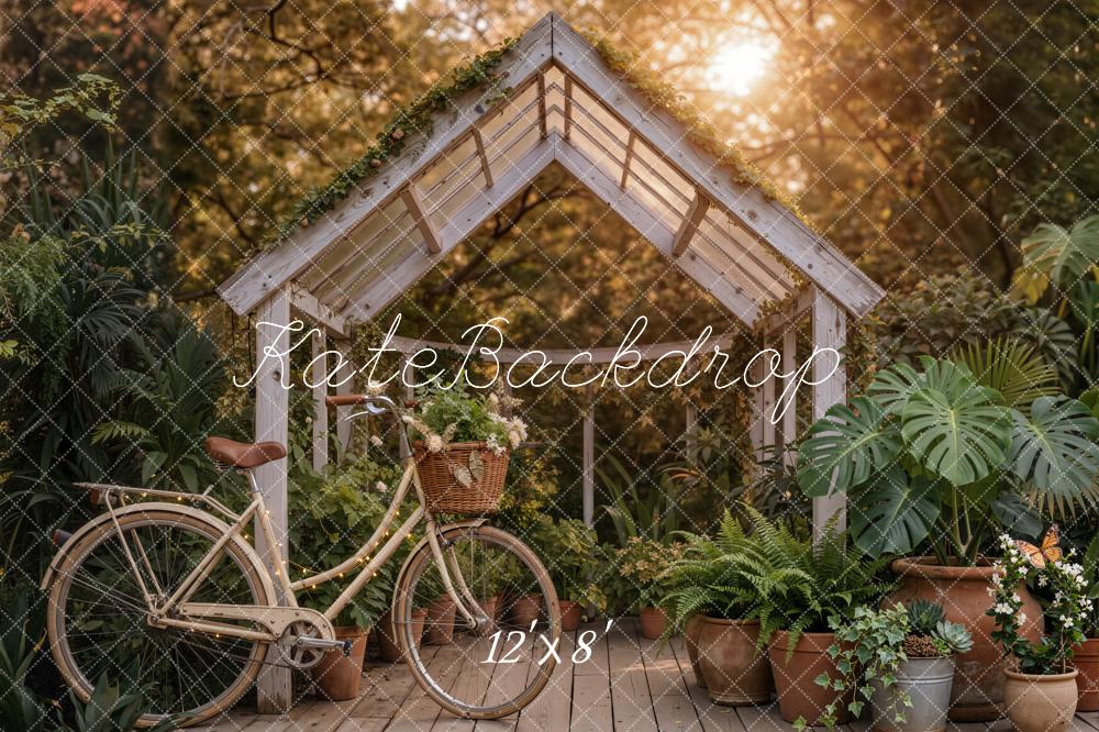 Kate Greenhouse Bicycle Potted Plants Sunlight Backdrop Designed by Emetselch - Image 8