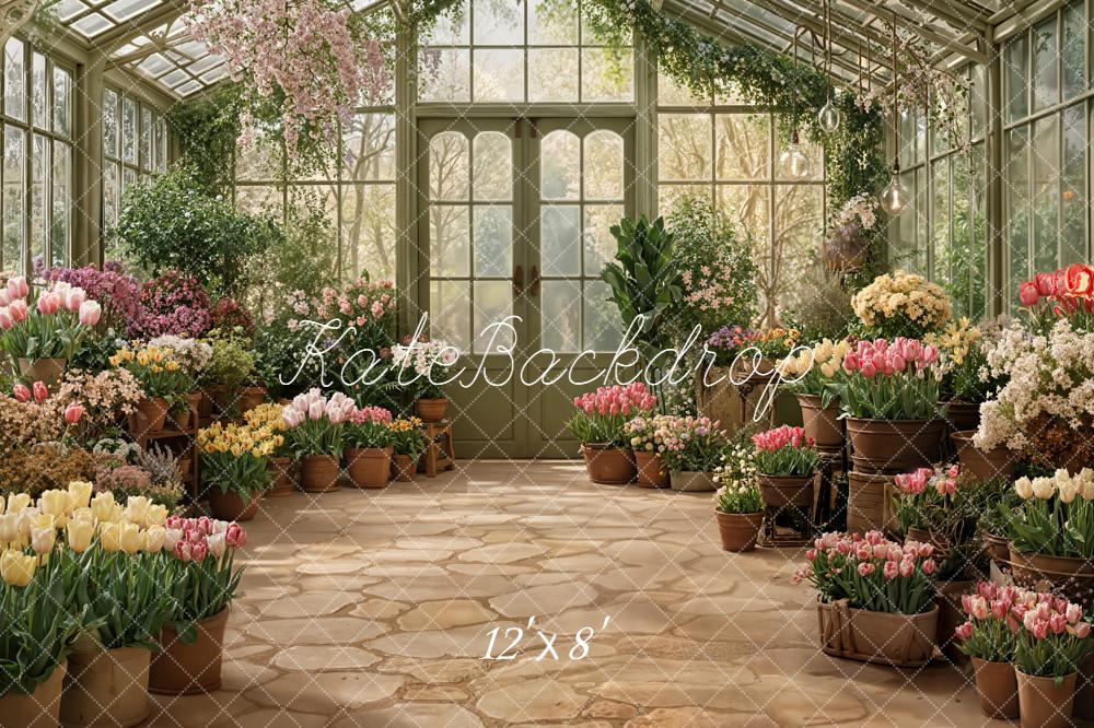 Kate Spring Greenhouse Tulips Backdrop Designed by Emstselch - Image 8
