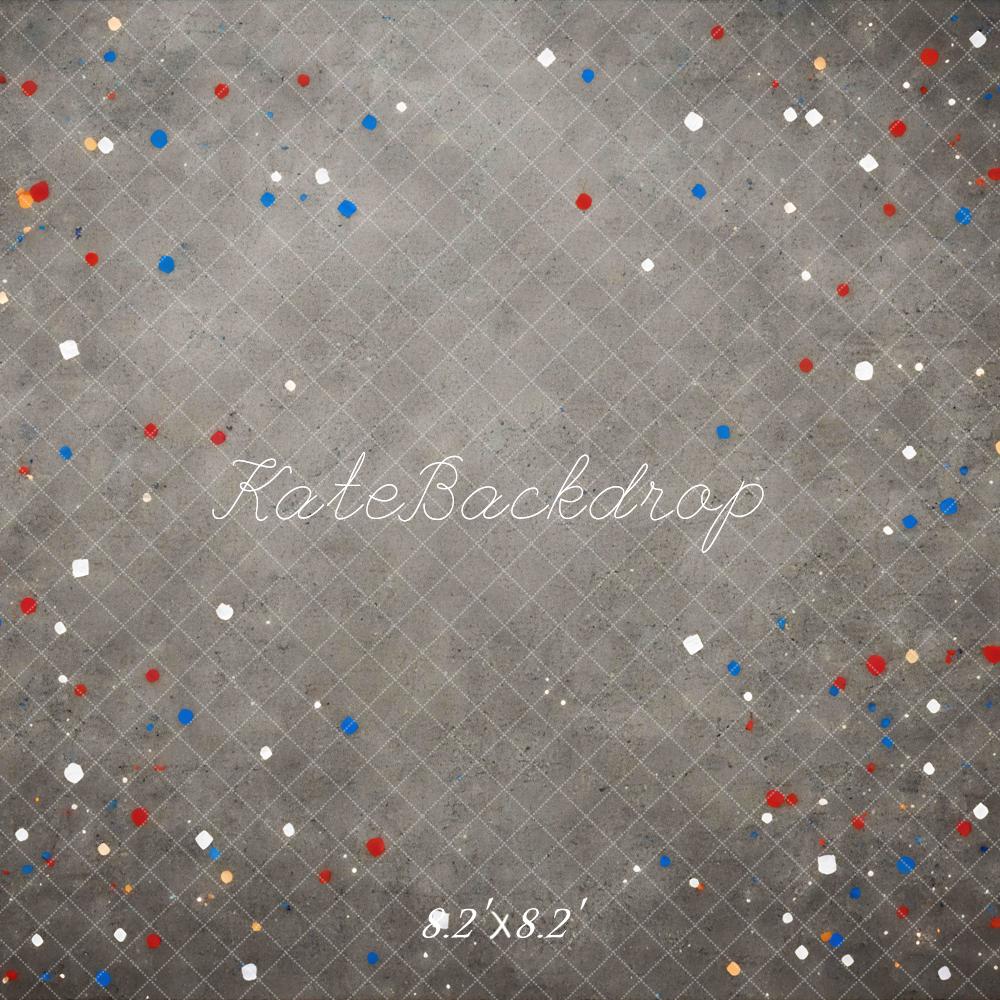 Kate Grey Grid Confetti Dots Backdrop Designed by Mini MakeBelieve - Image 5