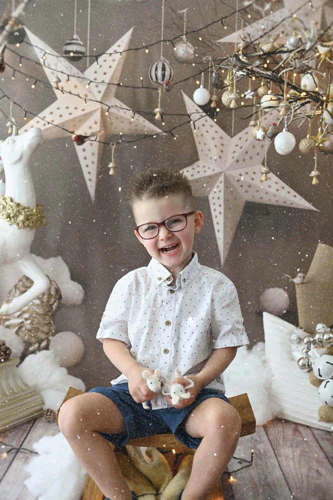 Kate Christmas Grey Star Backdrops for Photography