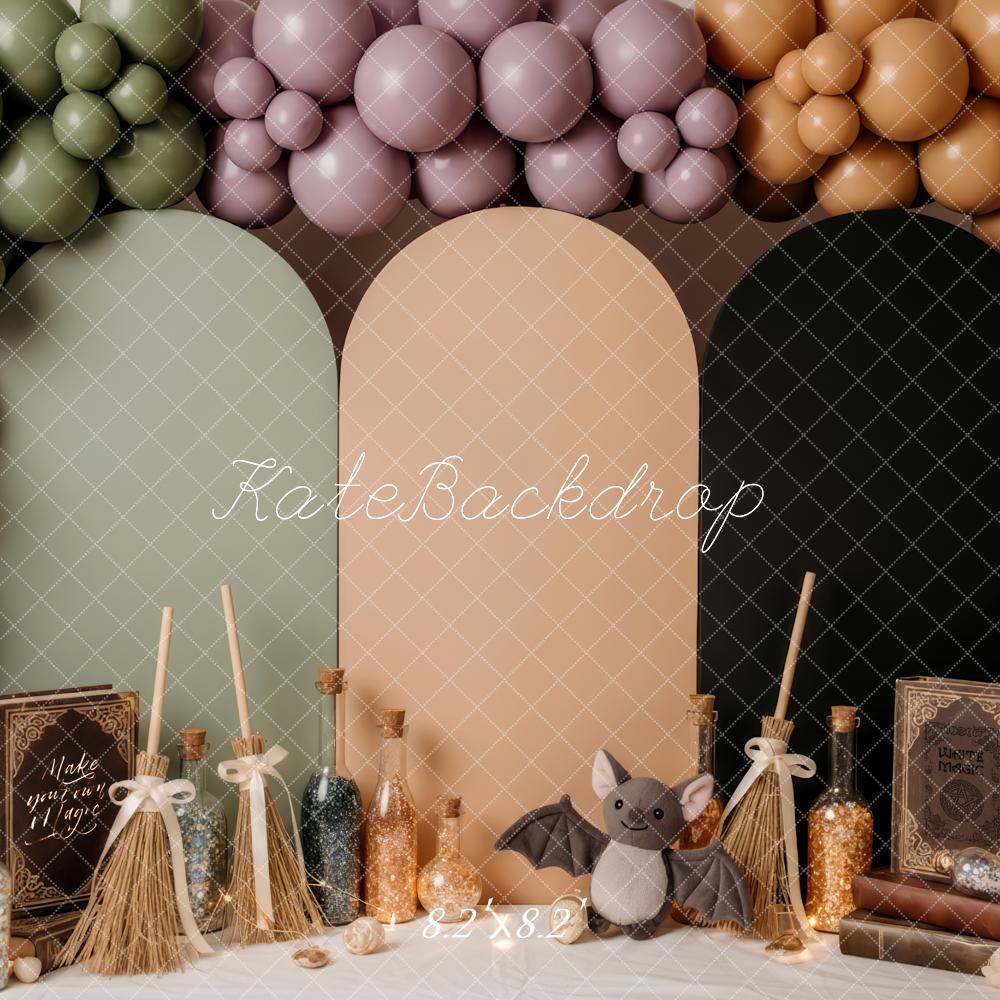 Kate Halloween Brooms Balloons Arched Panels Backdrop Designed by Patty Robert - Image 5