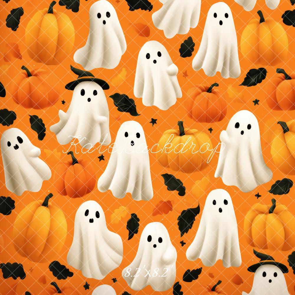 Kate Halloween Ghost Pumpkin Pattern Backdrop Designed by Patty Robert - Image 5