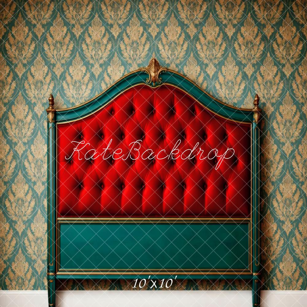Kate Headboard Damask Gold Pattern Backdrop Designed by Vertigo Productions - Image 7