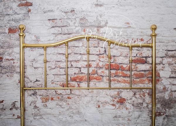 Kate Headboard Full Brass Bed Backdrop for Photography Designed by Pine Park Collection