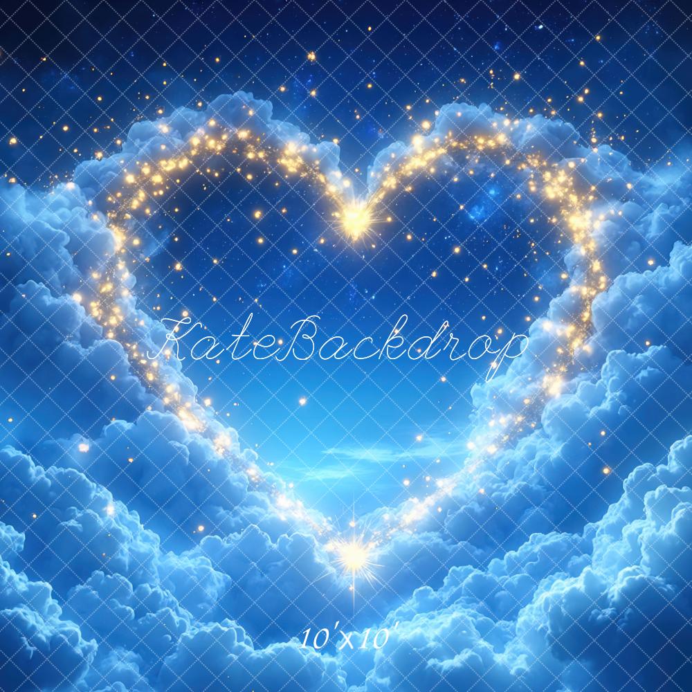 Kate Heart Lights Clouds Night Sky Backdrop Designed by Mini MakeBelieve - Image 7