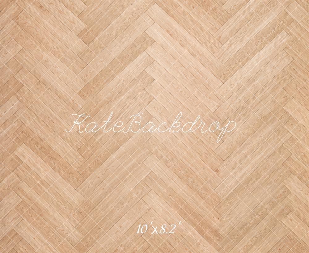 Kate Herringbone Wood Floor Light Backdrop Designed by Emetselch - Image 6