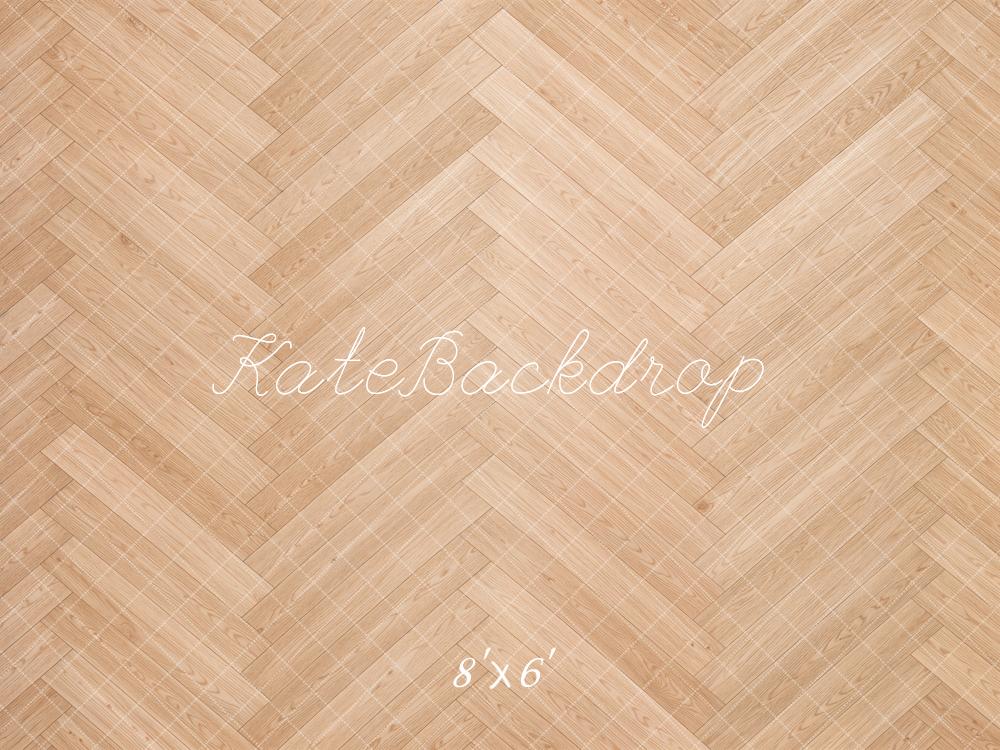 Kate Herringbone Wood Texture Fleece Backdrop Designed by Emetselch