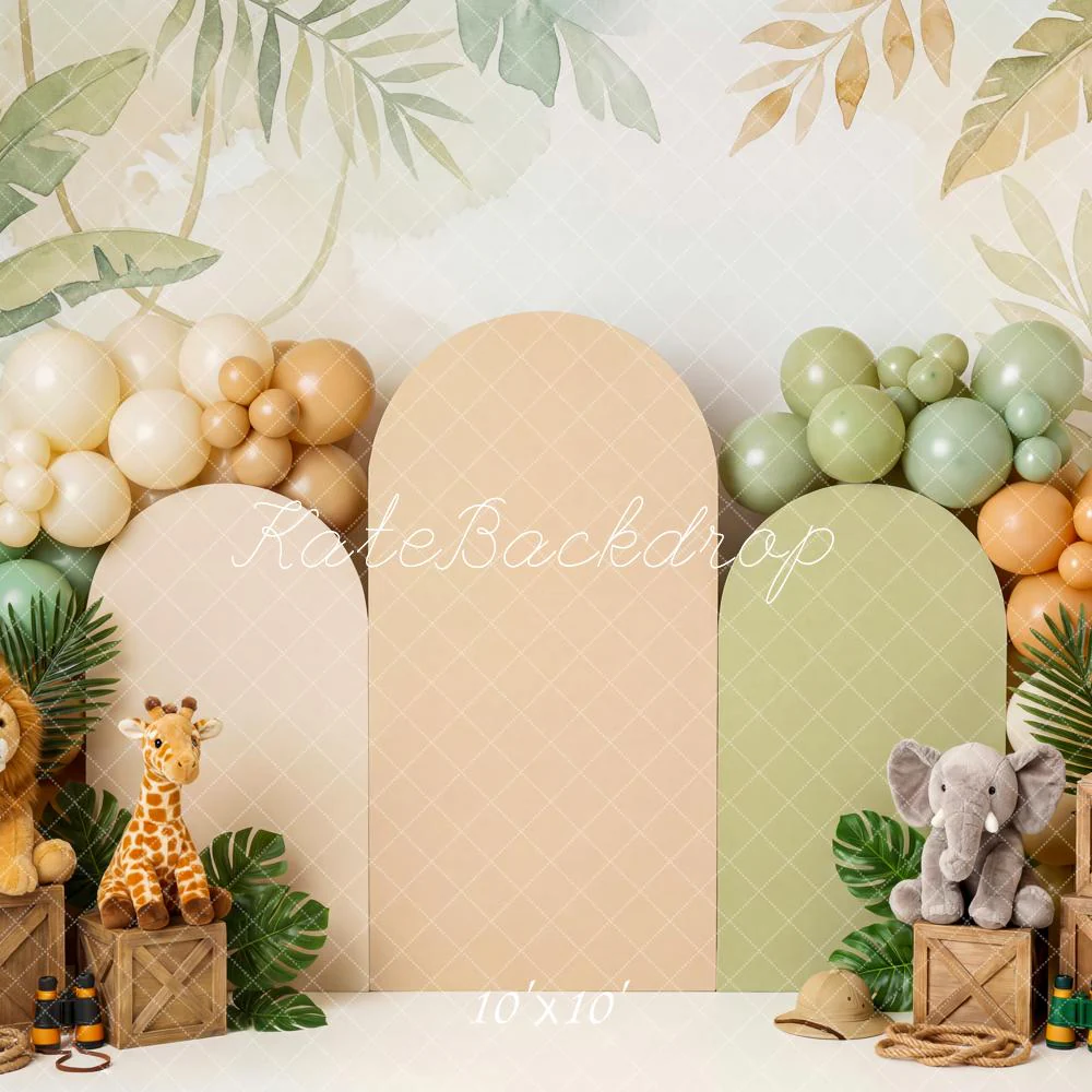 Kate Jungle Safari Plush Animals Balloons Greenery Backdrop Designed by Patty Robert - Image 8