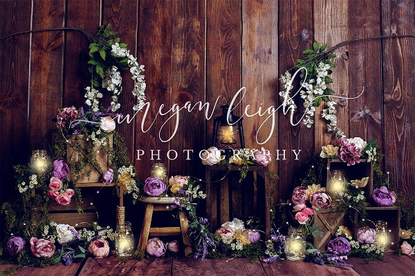 Kate Lamps and Art Flower Backdrop Designed By Megan Leigh Photography - Image 2