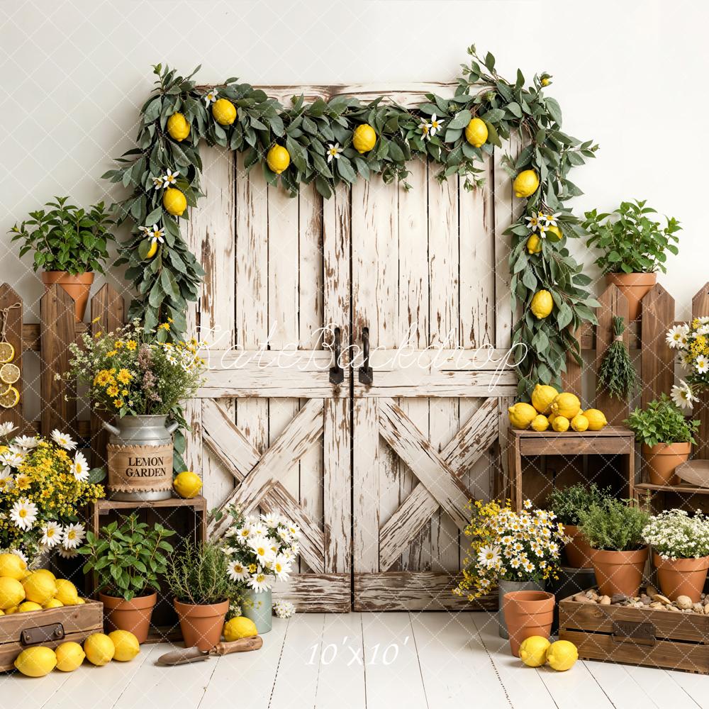 Kate Lemon Garden Wooden Fence Backdrop Designed by Emetselch - Image 7